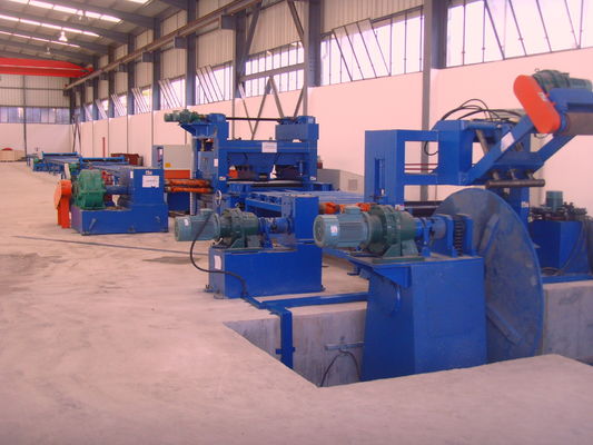 Ekonomis tiang tinggi lini produksi tiang lampu / Cutting Machine untuk 12000mm tiang lampu