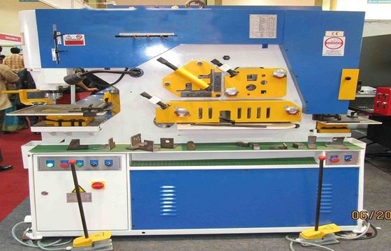 Hidrolik pukulan & geser Ironworker Mesin, Tiang Lampu Mesin pemotong 25mm Max