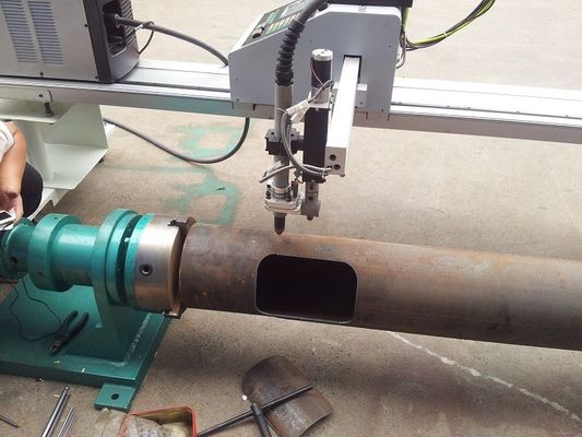 2500 mm Mesin Pole Cahaya, CNC Plasma Light Pole Pintu Mesin Pemotong