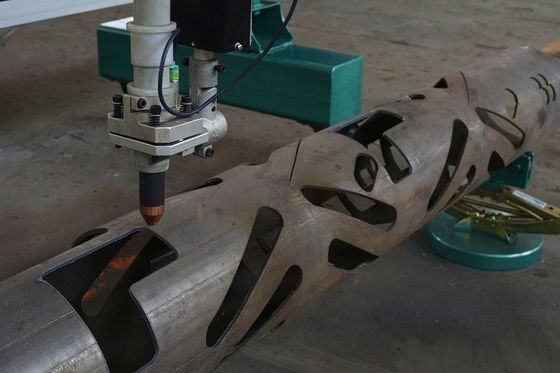 2500 mm Mesin Pole Cahaya, CNC Plasma Light Pole Pintu Mesin Pemotong