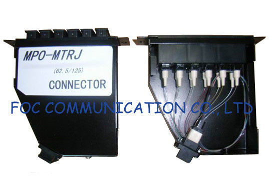 Panel Patch Serat Optik Untuk Kaset Telecoms / MPO Penuh Penuh Dengan MTRJ Pigtails