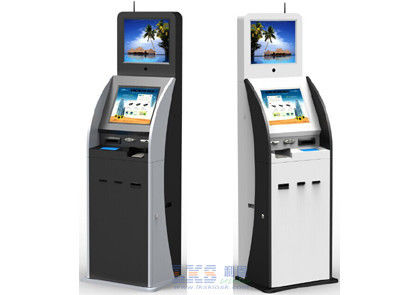 17 Inch Cold Rolled Steel Digital Kios Display Dengan Modul Kartu ID Scanner Masalah