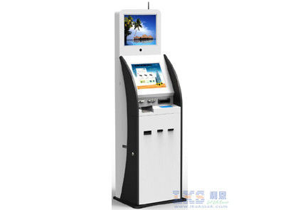 17 Inch Cold Rolled Steel Digital Kios Display Dengan Modul Kartu ID Scanner Masalah