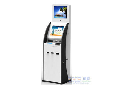 17 Inch Cold Rolled Steel Digital Kios Display Dengan Modul Kartu ID Scanner Masalah